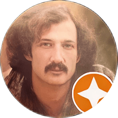Retro styled man with facial hair