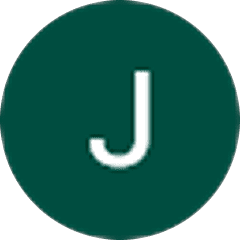 White J on dark green circle