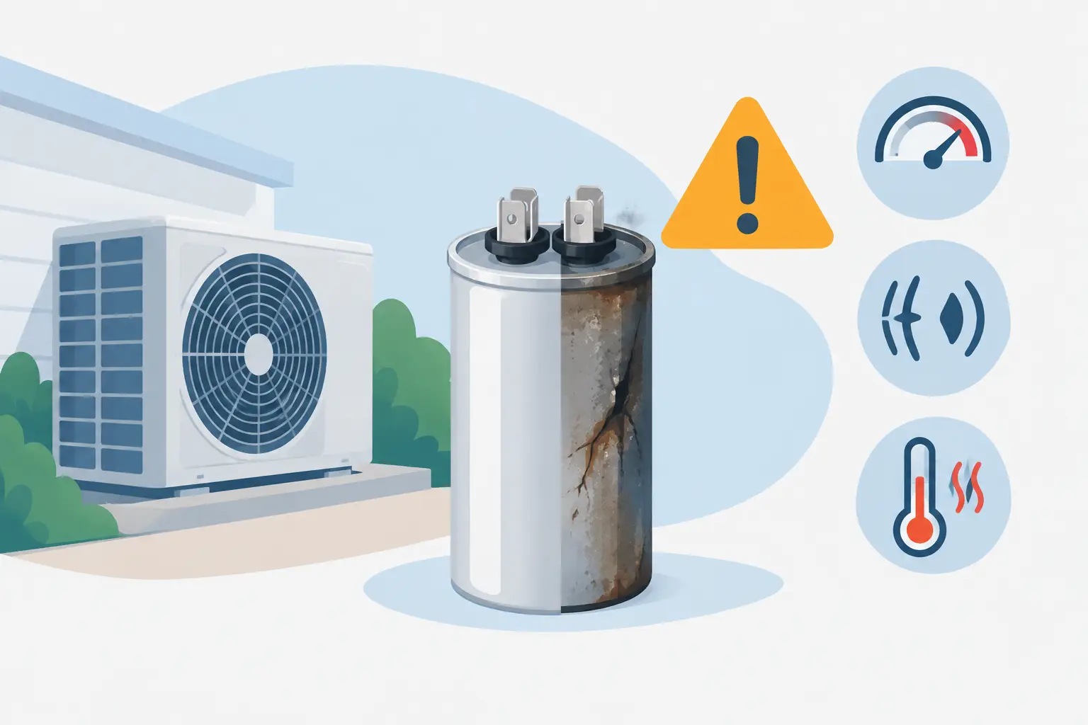 A Guide to AC Capacitor Failure and Warning Signs