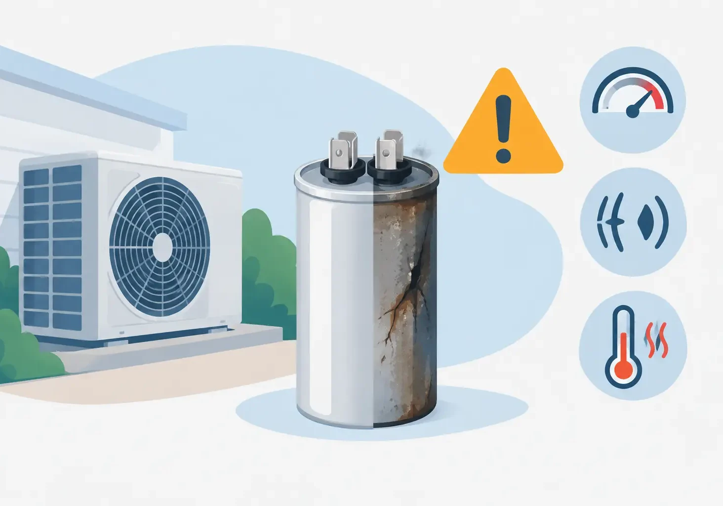 A Guide to AC Capacitor Failure and Warning Signs